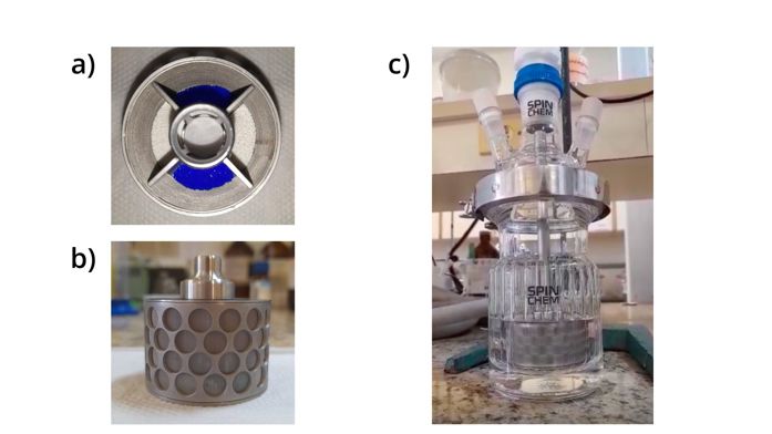 SpinChem RBR S2 applied for CAL-B/VOSO4 compartmentalization