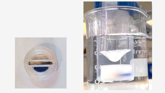 DKR reaction setup using the SpinChem MiniRBR prototype for CAL-B/VOSO4 compartmentalization