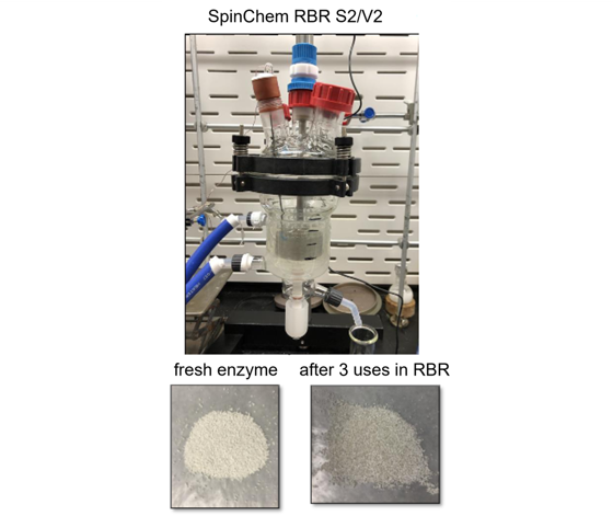 Enzyme Stability Comparison in SpinChem RBR System and other reactor